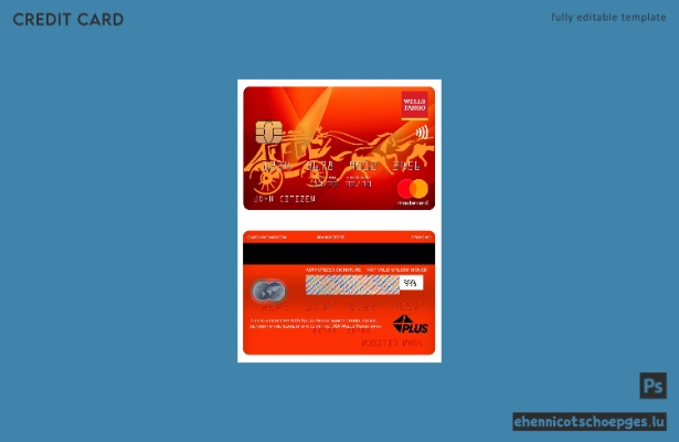 USA Wells Fargo Bank Mastercard Beispielvorschau